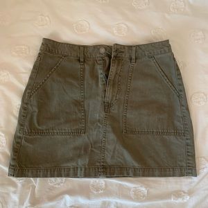 H&M Green Denim Skirt